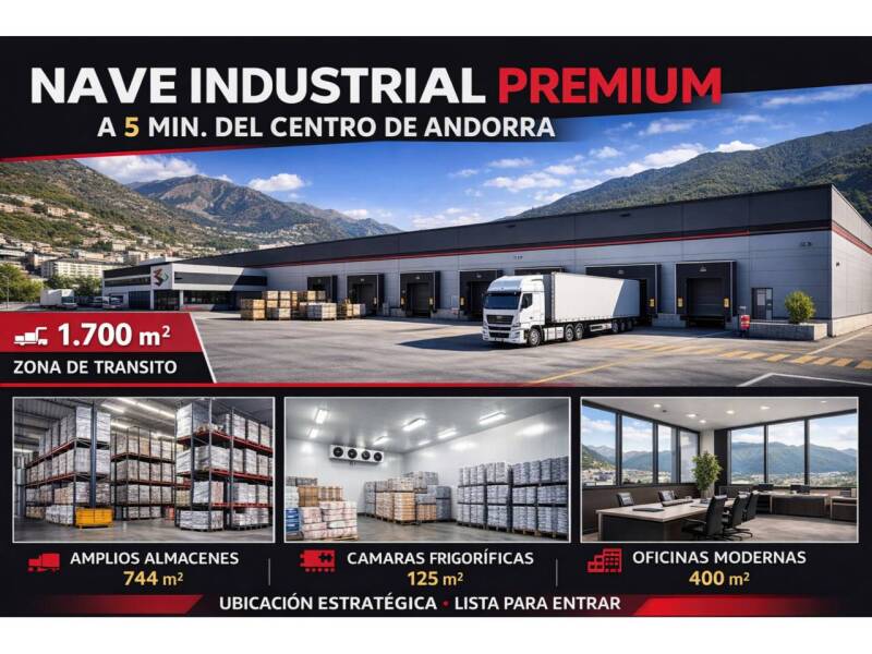 Nave industrial premium en del centro de Andorra
